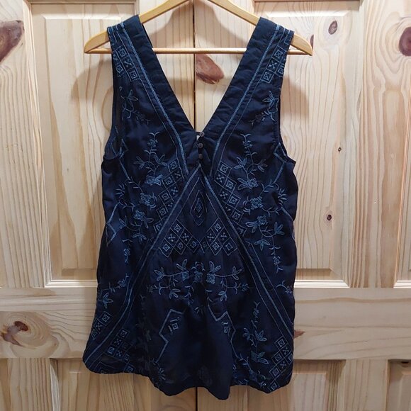 Free People embroidered cotton tank top - Picture 1 of 3